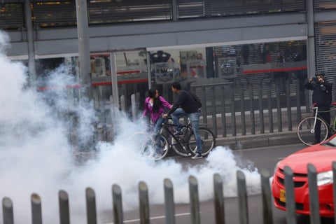 Enfrentamientos en la avenida de las Américas