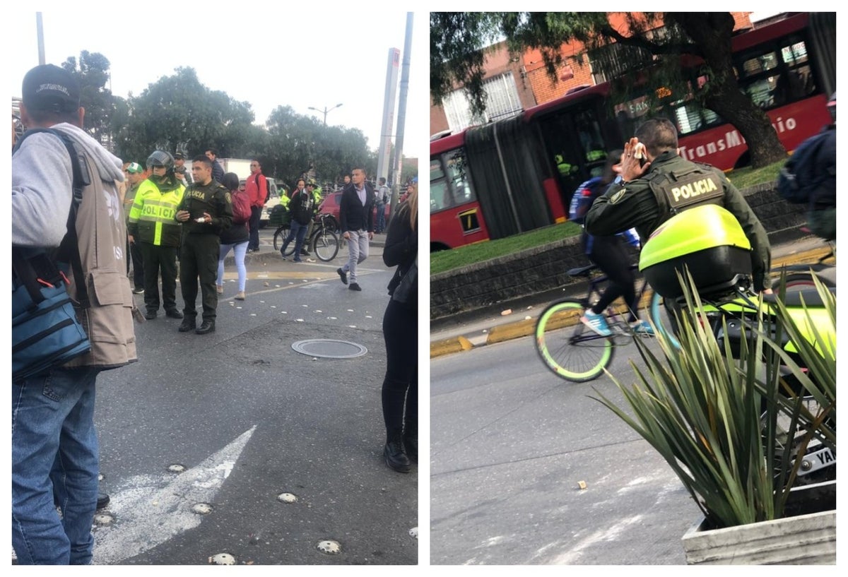 Policías heridos