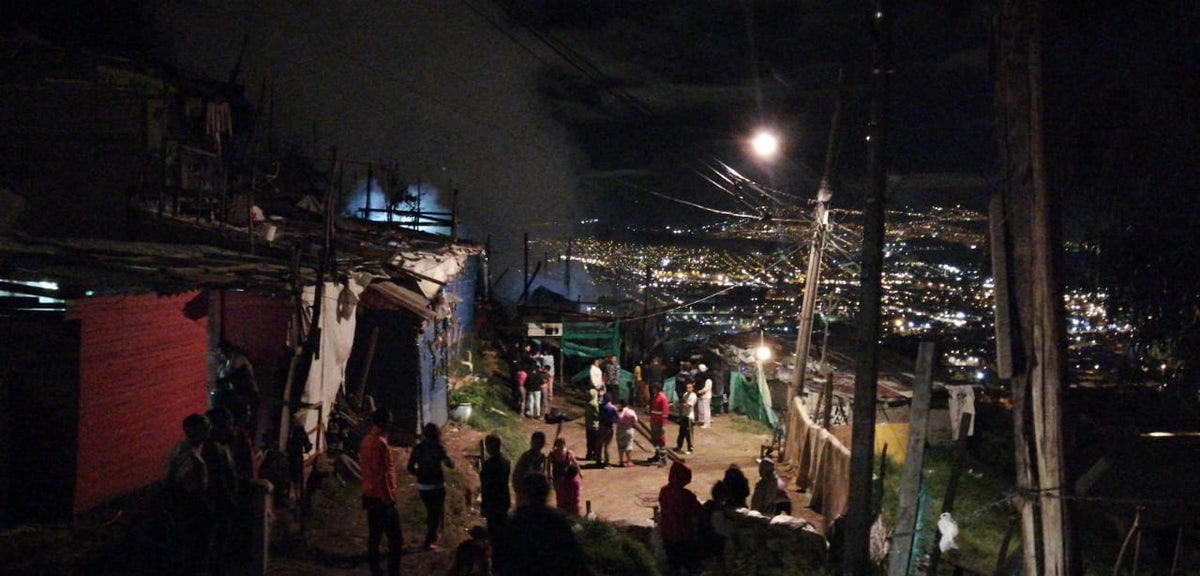 Incendio en Los Laches.