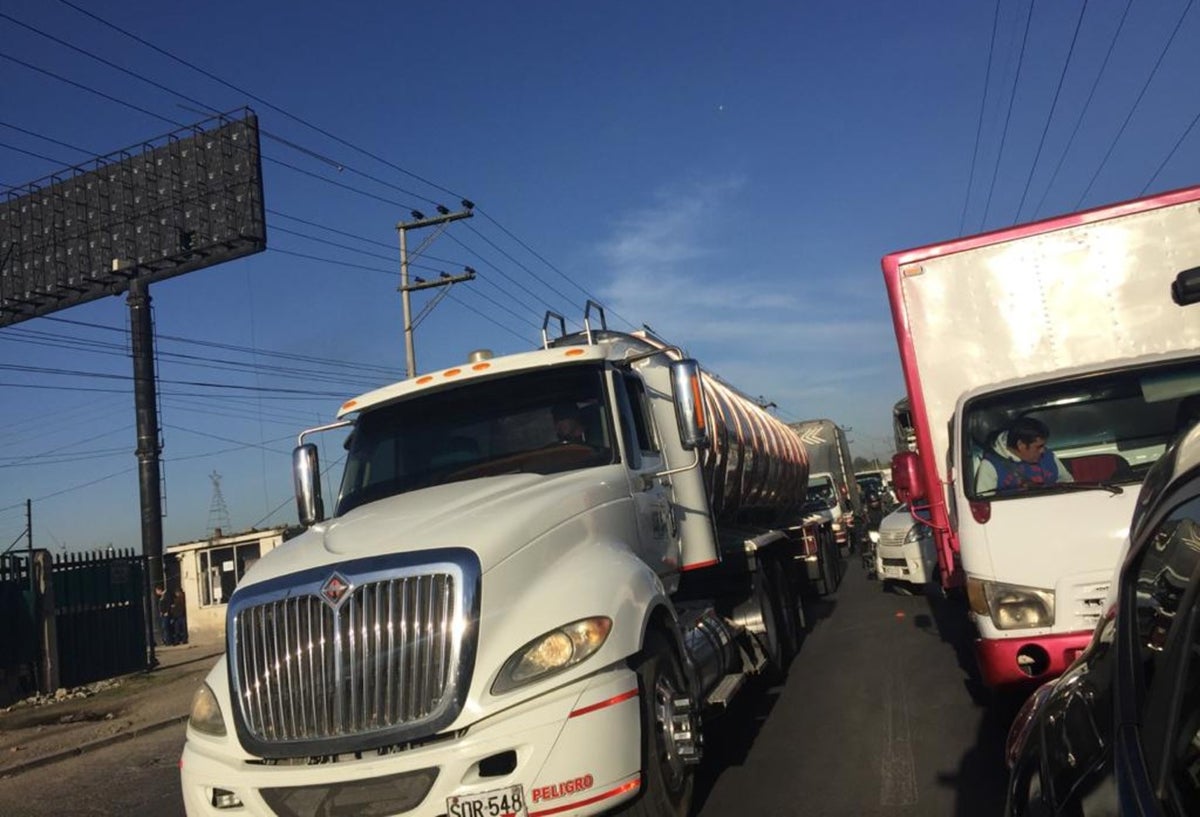 Protesta de camioneros en Bogotá