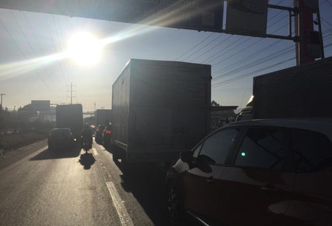Protesta de camioneros en Bogotá