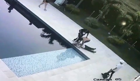 Agresión a un adulto mayor en Ibagué.