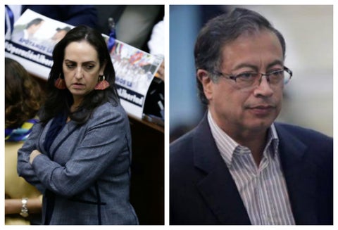 Maria Fernanda Cabal y Gustavo Petro