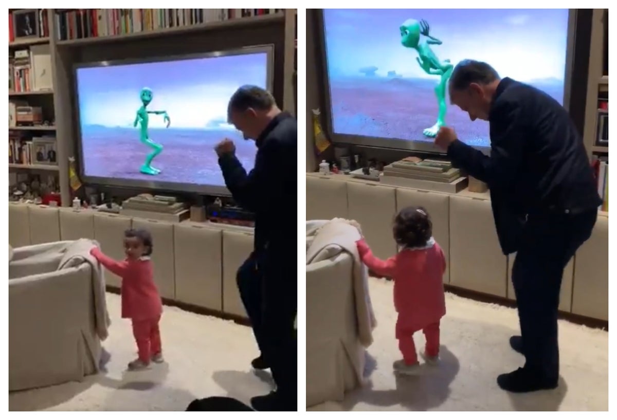 Juan Manuel Santos y su nieta