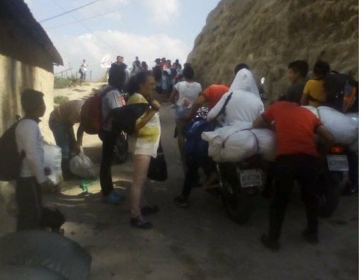 Personas desplazadas desde el municipio de Ábrego en Norte de Santander