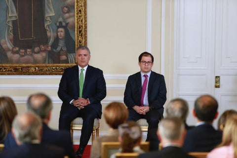 Presidente Iván Duque y fiscal Francisco Barbosa