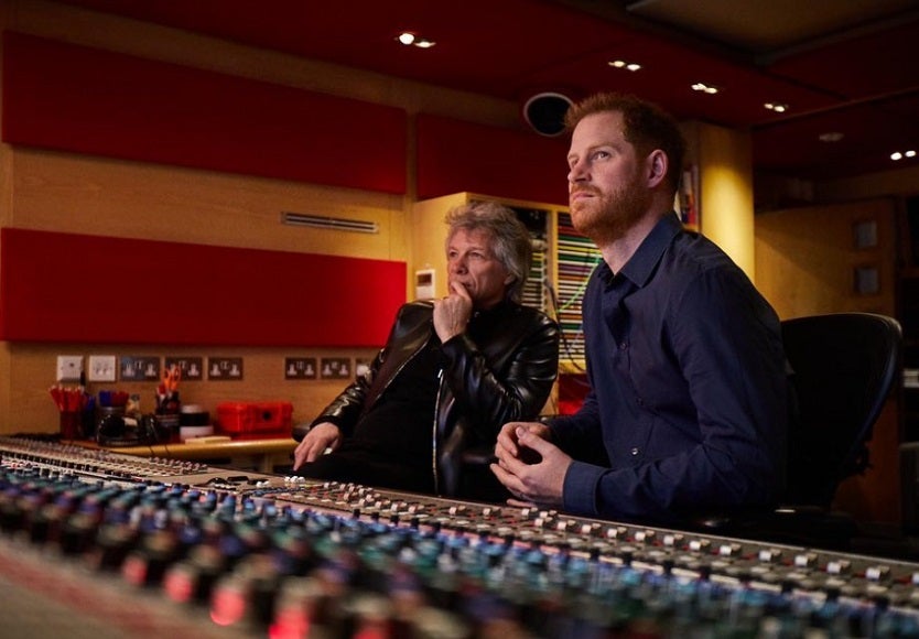 Príncipe Harry y Jon Bon Jovi