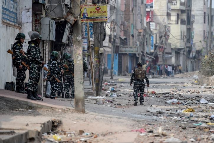 Disturbios en la India