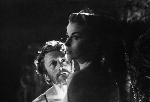 Kirk Douglas y Jean Simmons en Spartacus