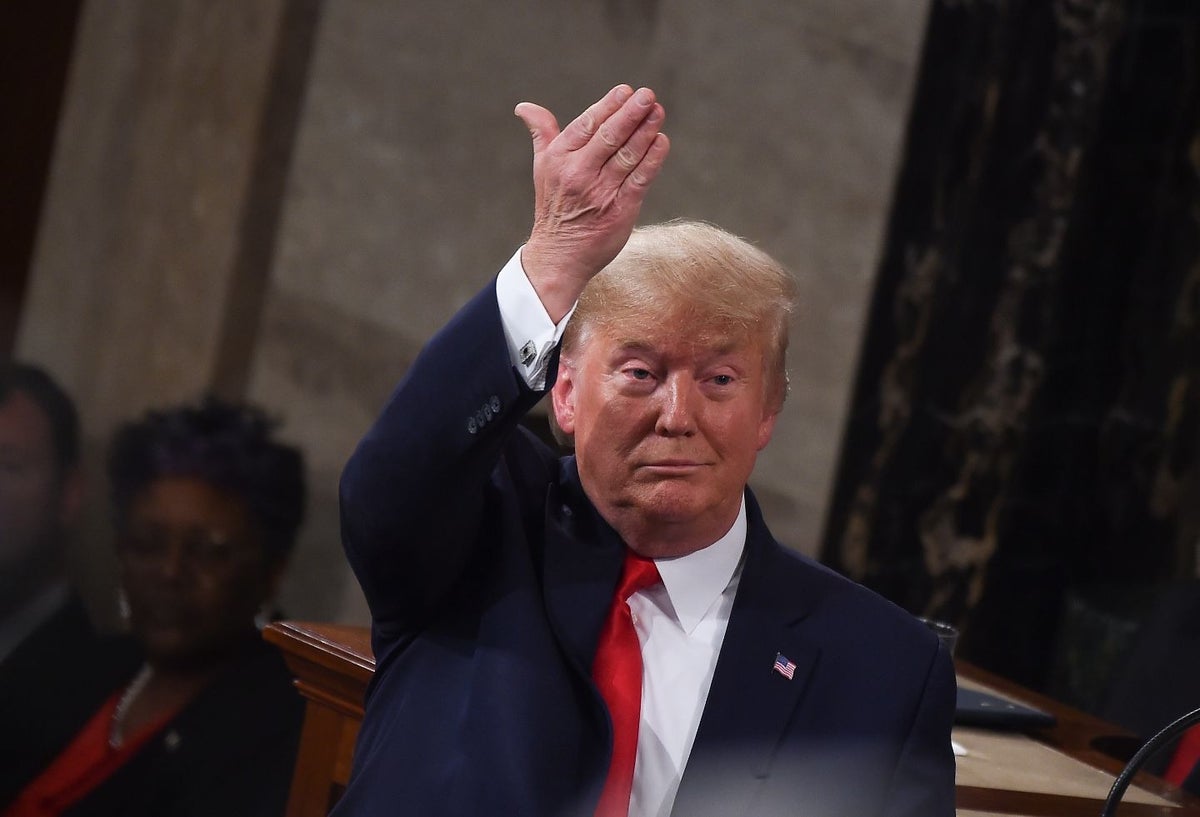 Presidente Donald Trump en el discurso del estado de la Unión