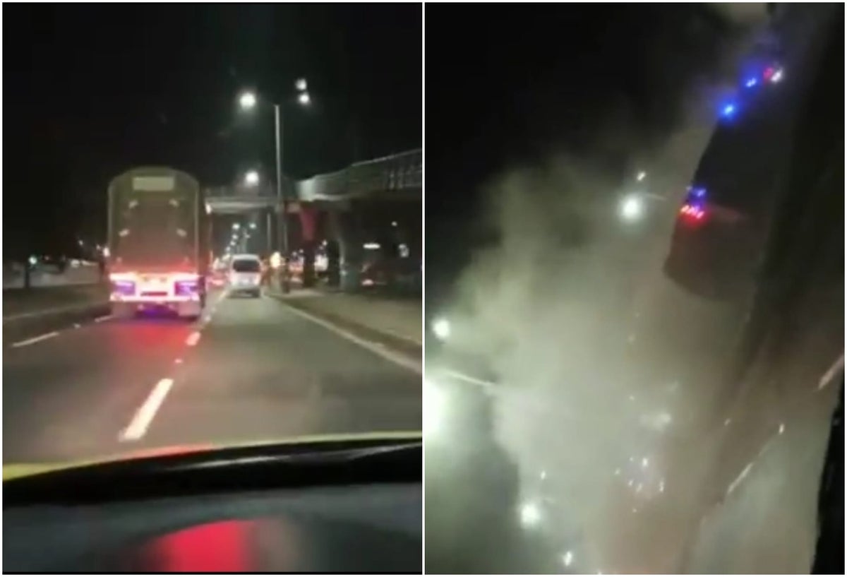 Tractomula en Soacha se volcó