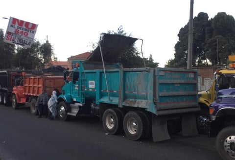 Protesta de camioneros en Bogotá
