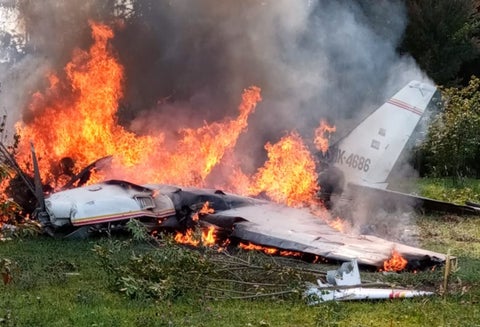 Avioneta estrellada