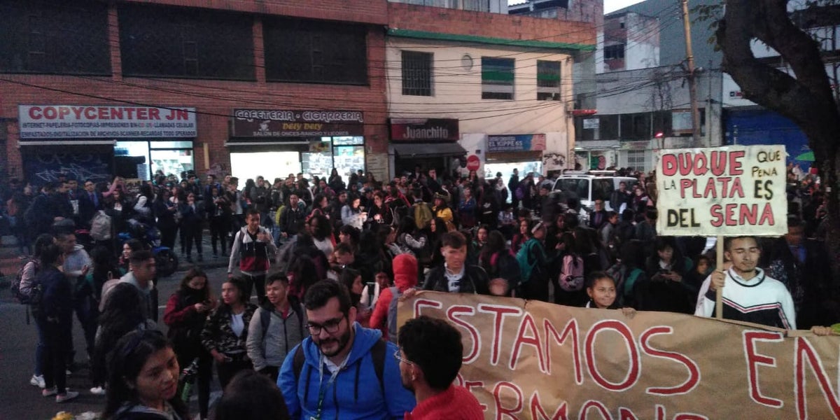 Protestas de estudiantes del Sena