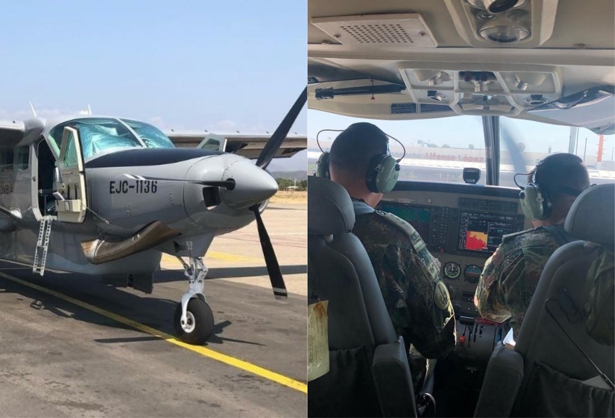 Avión del Ejército que transportó al Ñeñe