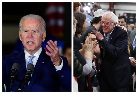 Joe Biden y Bernie Sanders