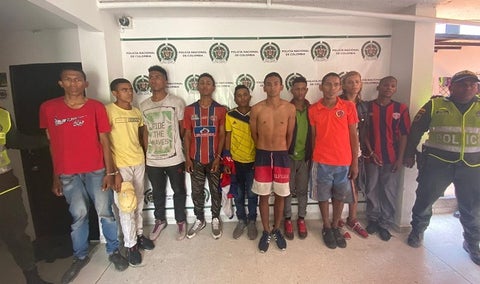 Los capturados fueron dejados a disposición de las autoridades competentes