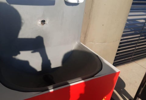 Daños en lavamanos portátiles en Transmilenio