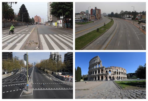 Cuarentena en el mundo por coronavirus