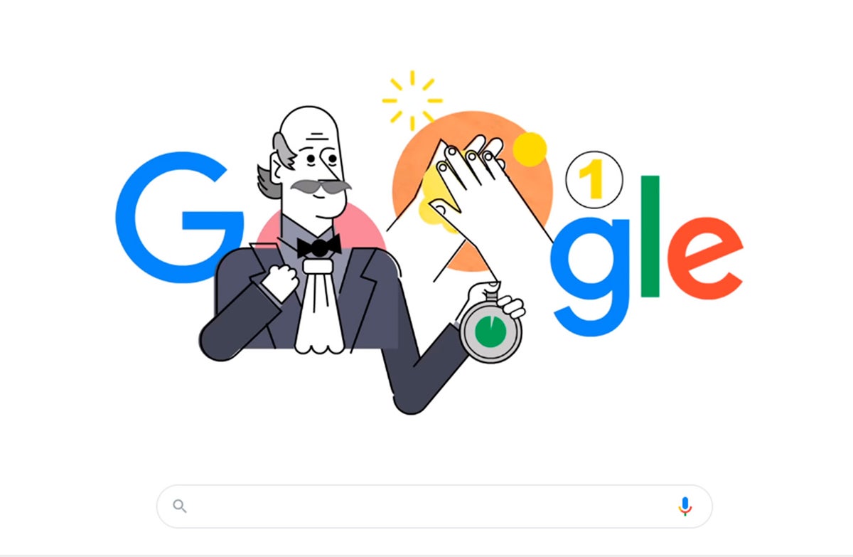 Google doodle sobre lavarse las manos