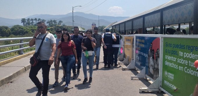 Poblaciòn migrante en zona de frontera de Colombia y Venezuela