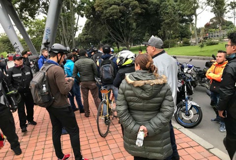 Protesta de motociclistas en Bogotá