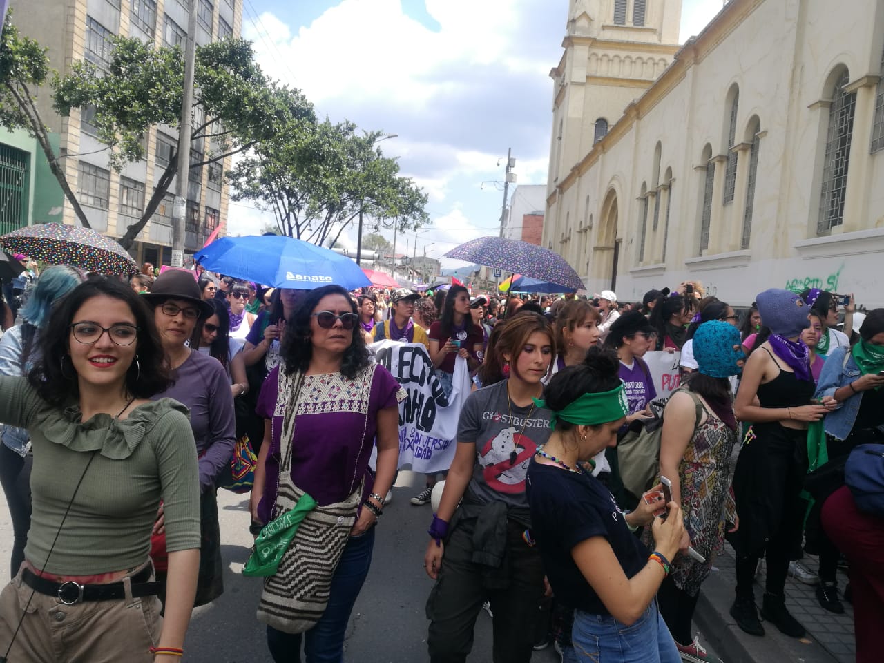 Marcha del día de la mujer en Boogtá