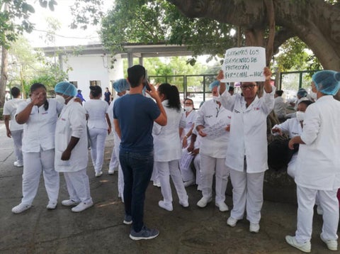 Protesta médicos en Cartagena