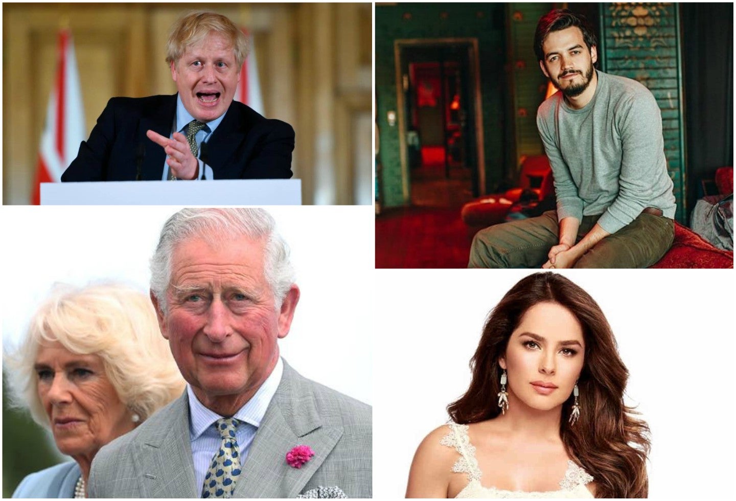 Boris Johnson, el príncipe Carlos, Juan Pablo Villamil y Danna García