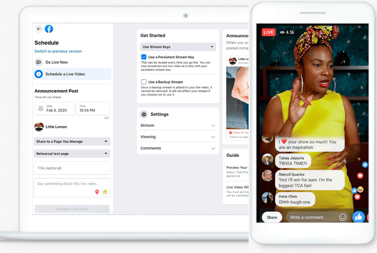 Facebook Live tendrá nuevas opciones