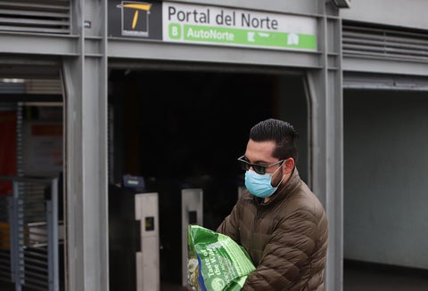 Uso de tapabocas en Transmilenio