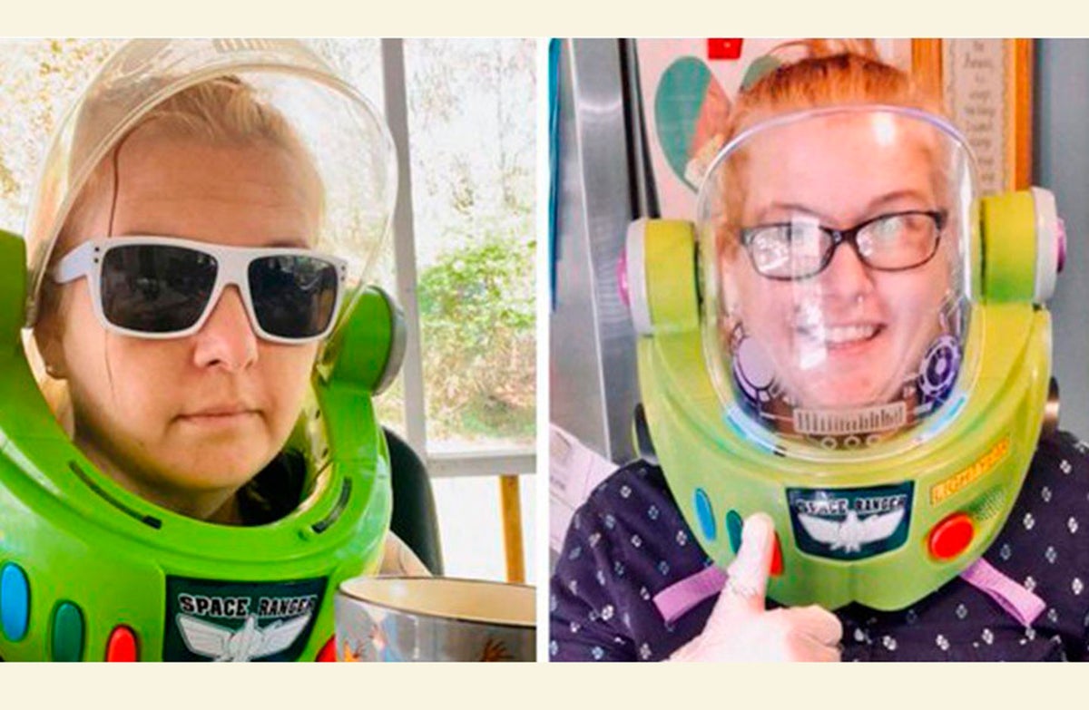 Kelly Hogan Painter, mujer que se disfraza de Buzz Lightgear