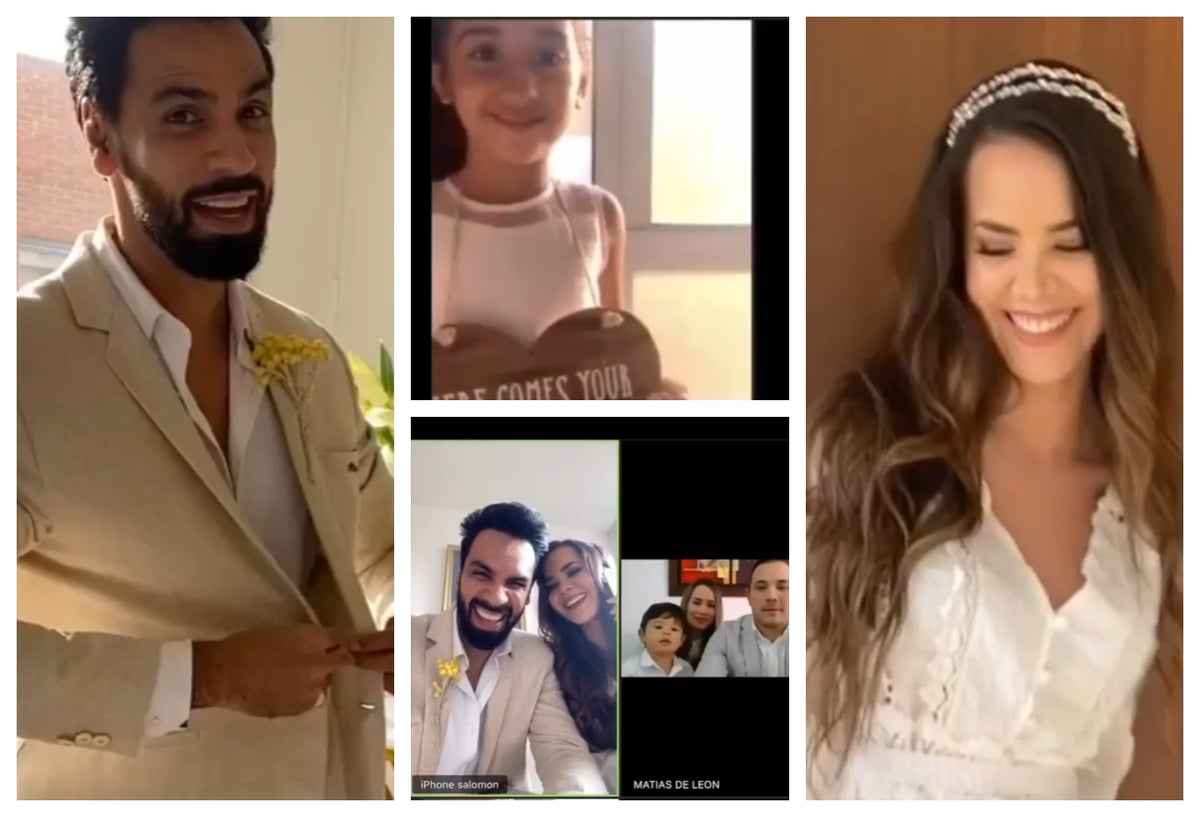 Matrimonio virtual de Laura de León y Salomón Bustamante