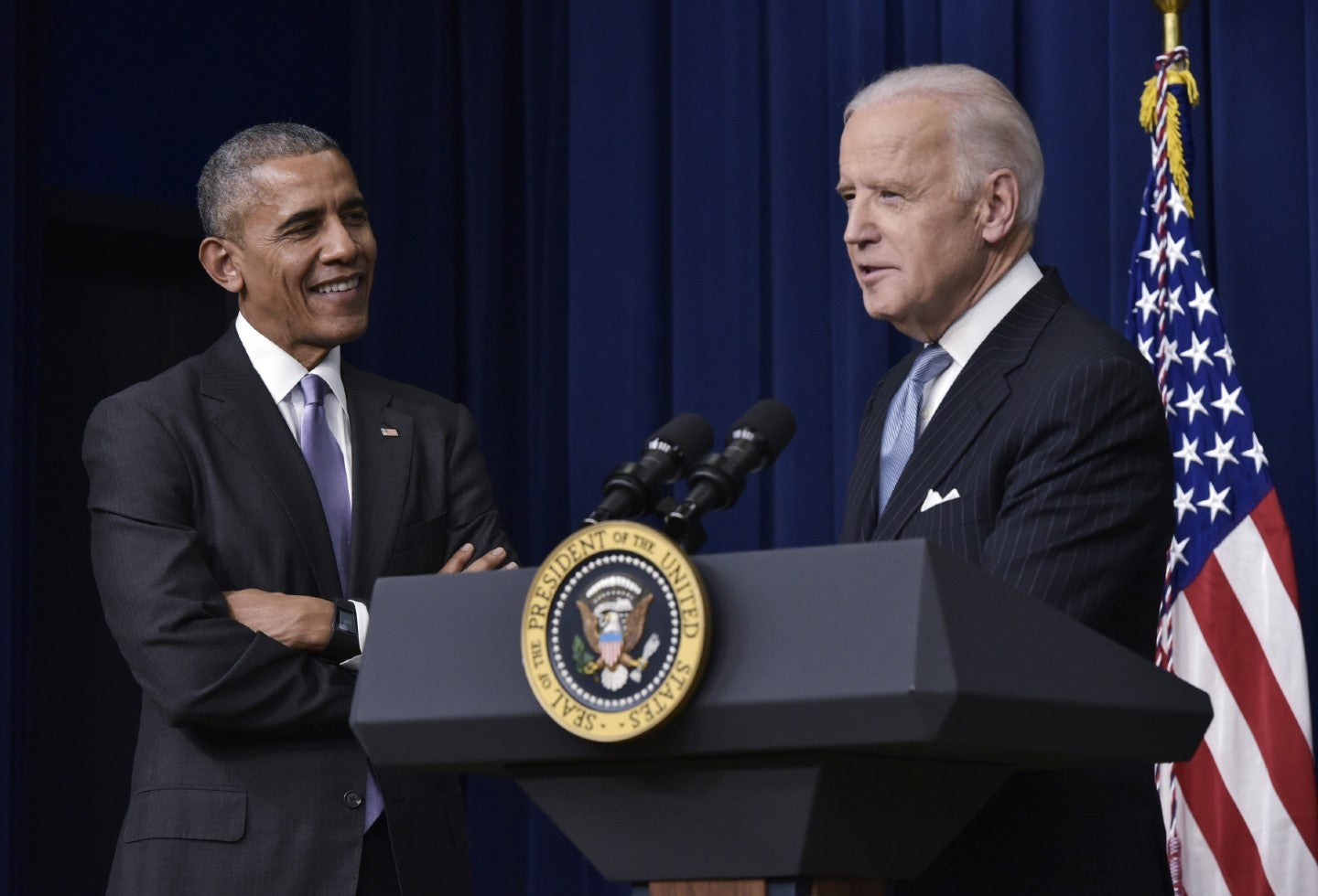 Barack Obama junto a Joe Biden