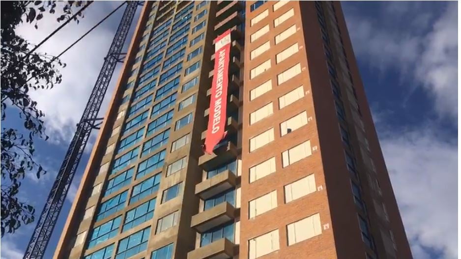 Edificio en construcción, en Bogotá.