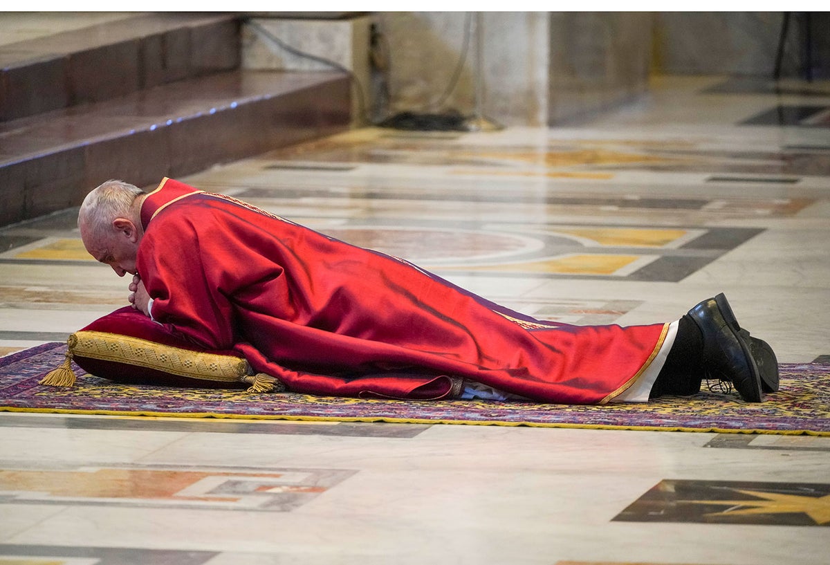 Imagen del Papa Francisco en Viernes Santo