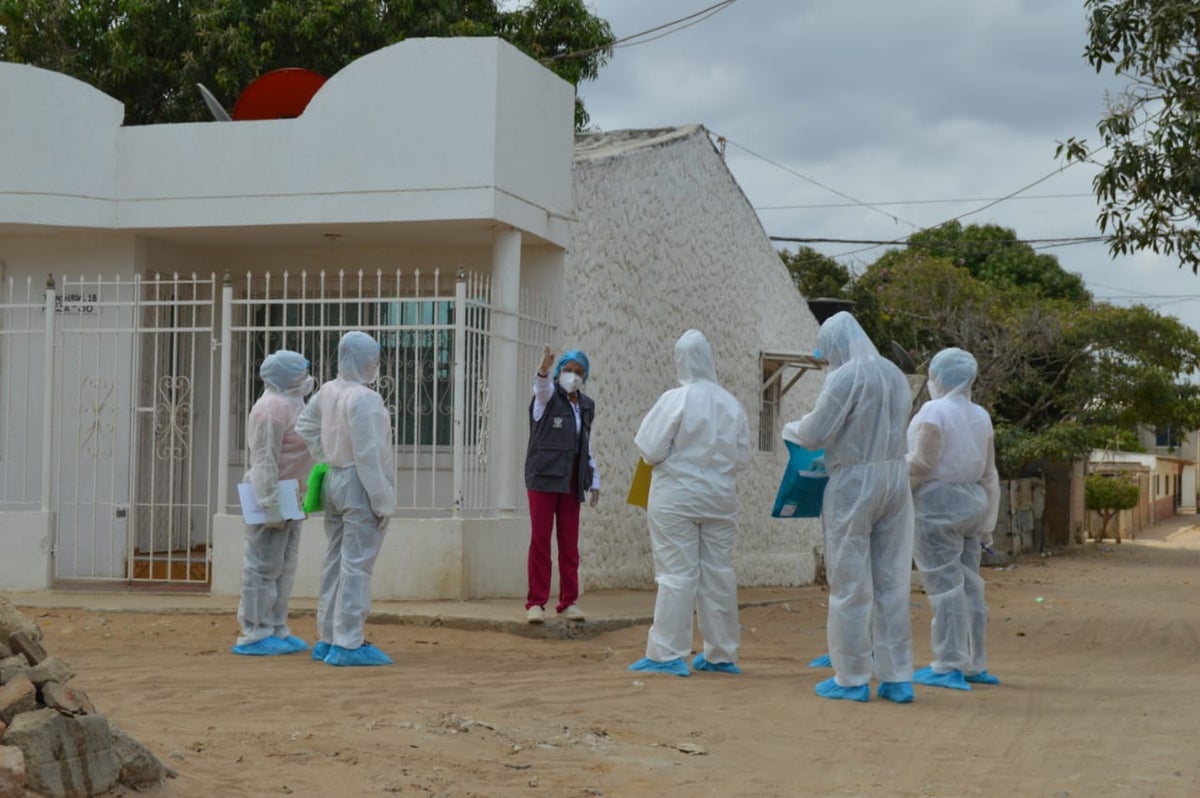 Visitas de personal de la salud a los barrios de Riohacha