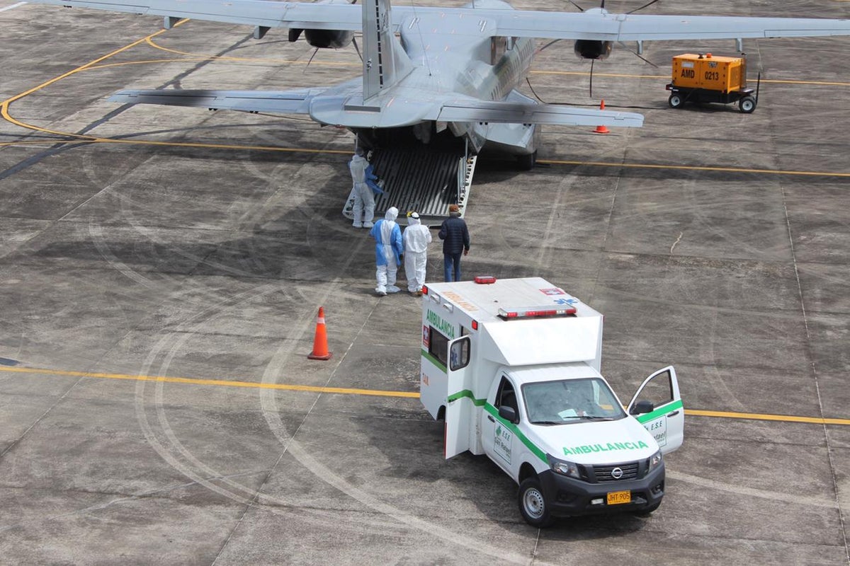 La Fuerza Aérea Colombiana realiza el traslado