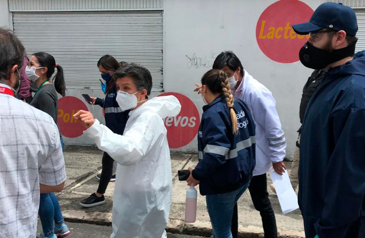 Claudia López en la localidad de Antonio Nariño