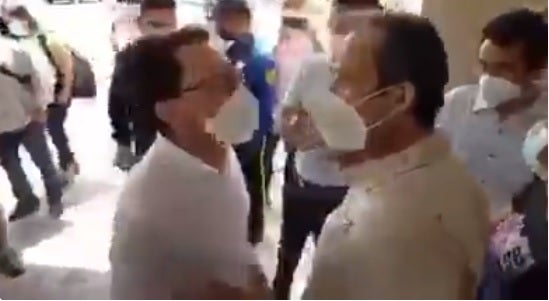 Choque en hospital de Santa Marta