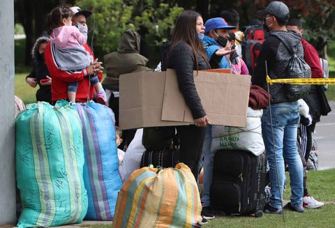 Venezolanos varados