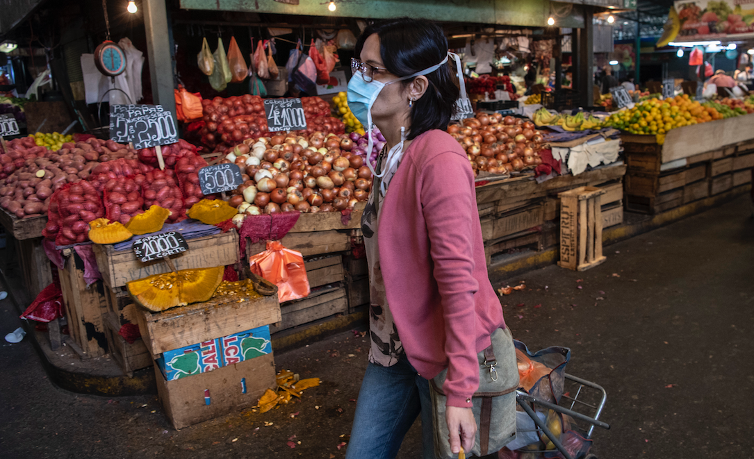 Santiago de Chile con coronavirus