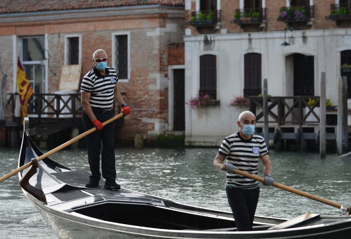 Coronavirus en Italia / Distanciamiento en Venecia