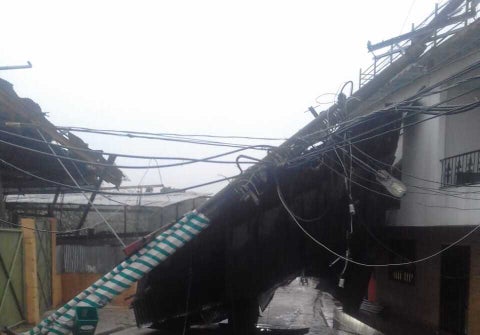 Vendaval en Segovia, Antioquia.