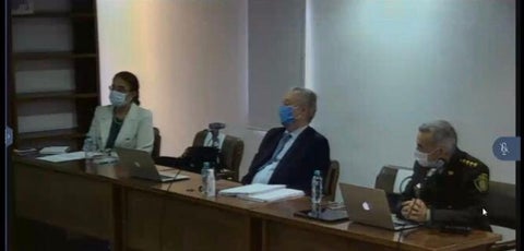 director de la policía Nacional, el general Oscar Atehortúa en audiencia