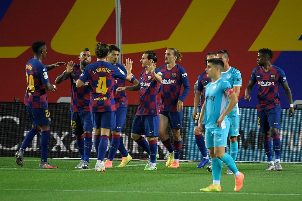 Barcelona vs Leganés, Liga española