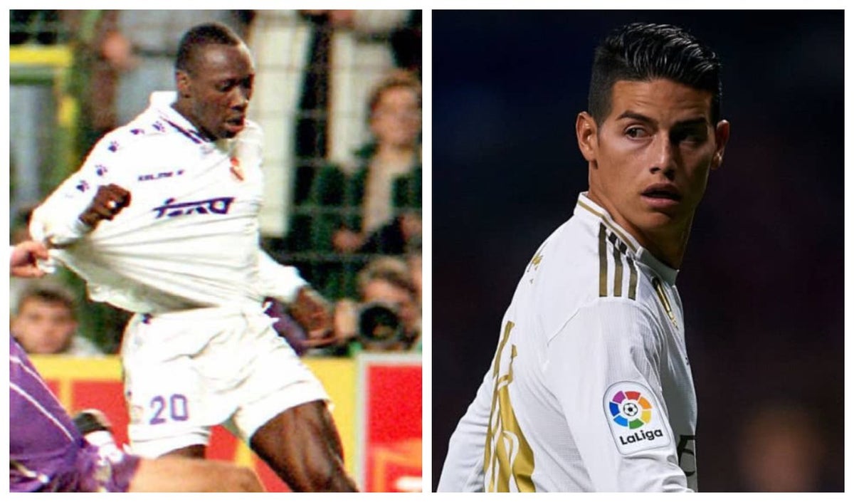 Freddy Rincón y James Rodríguez - Real Madrid