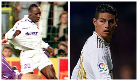 Freddy Rincón y James Rodríguez - Real Madrid