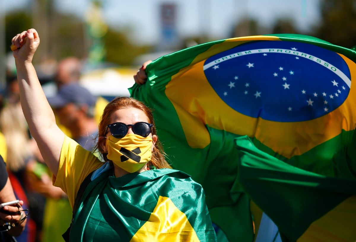 Protestas en Brasil / Seguidores de Bolsonaro