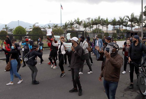 Protestas frente a embajada de Estados Unidos / Muerte de George Floyd por racismo